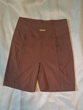Gymshark x Whitney Simmons Brown Bike Shorts - Size Small